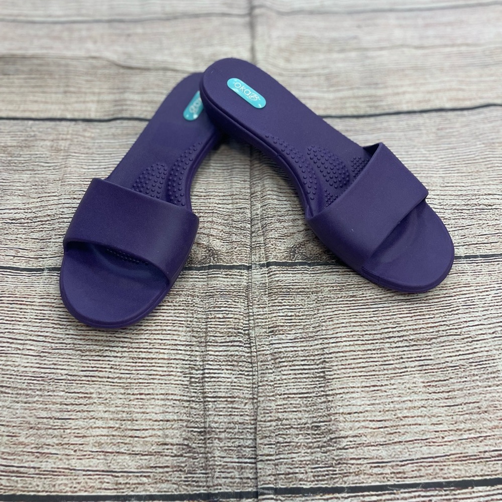 Okab Purple Slide Sandals Minimalist